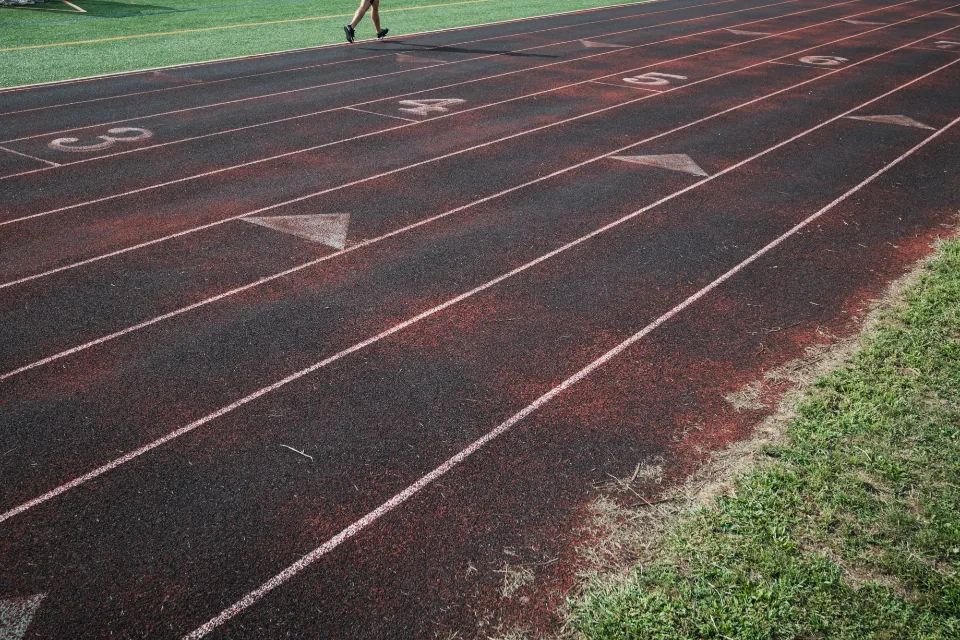 Lanes of a running track